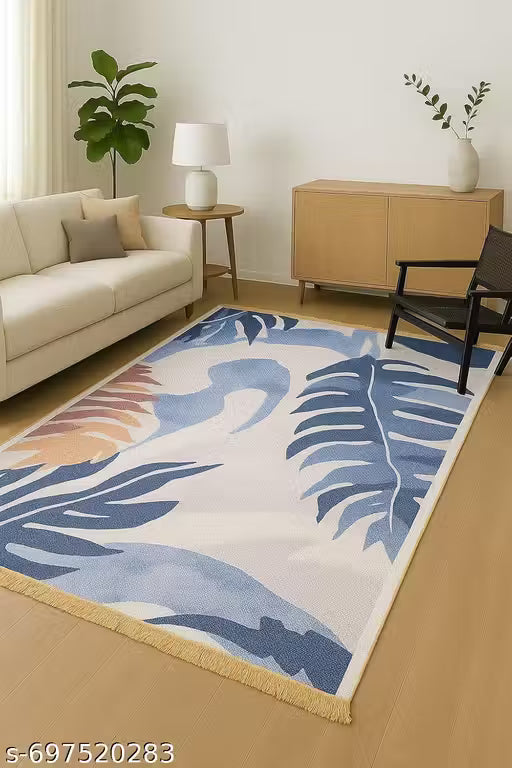 Modern Abstract Area Rug (Blue)