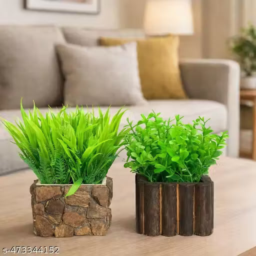 Dodecroo Fake Bonsai with Wooden Pot