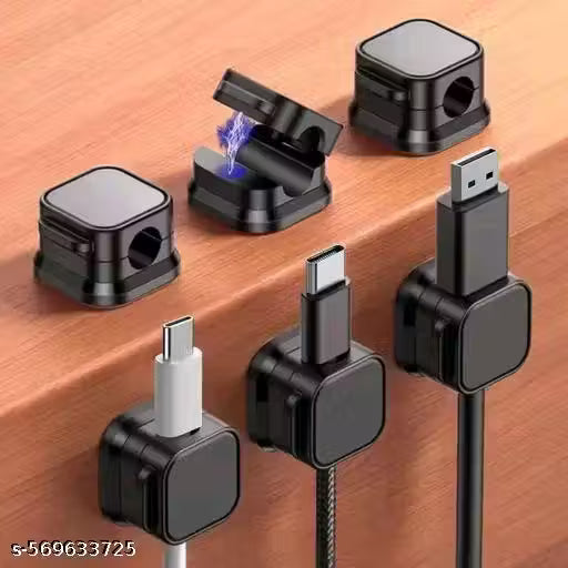 Magnetic Cable Clip Organizer Cord Holder – Pack of 6
