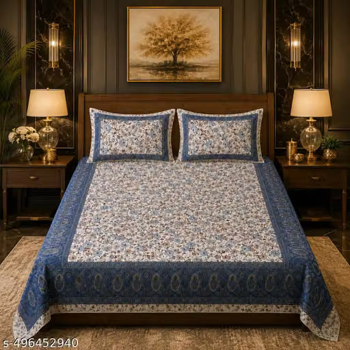 SENORA 100% Pure Cotton King Size Bedsheet