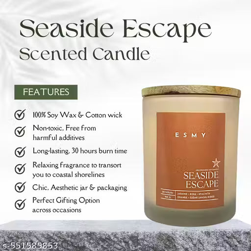 ESMY Soy Wax Scented Candle – Seaside Escape
