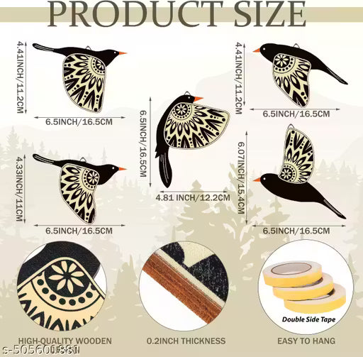 Kalasagar Birds on Rope Wall Art Set of 5