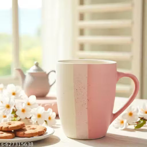 Blush Pink Harmony Dual-Tone Ceramic Mug Set