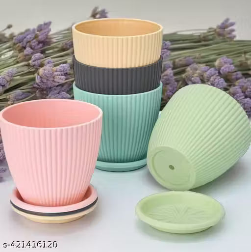 Pack of 5 Multicolor Flower Pots