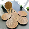 Laser Cut Wooden Coaster Set – Geometric Tea & Coffee Coasters