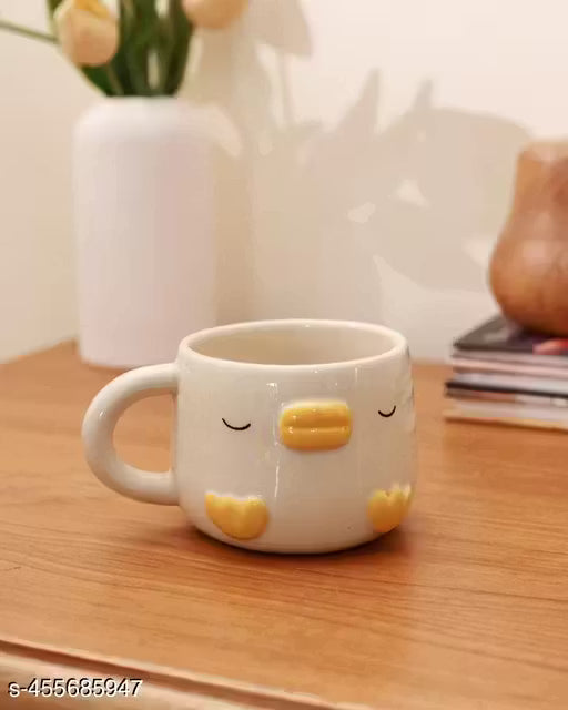 Cute Duck Ceramic Coffee Mug – Animal Theme Tea Cup