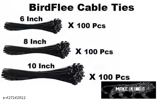 BirdFlee Premium Nylon Cable Ties Set – 300 Pcs