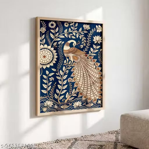 Traditional Abstract Wall Art Painting Wooden Framed