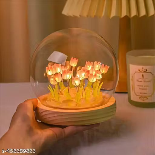IKIME Tulip Flower LED Crystal Ball Lamp