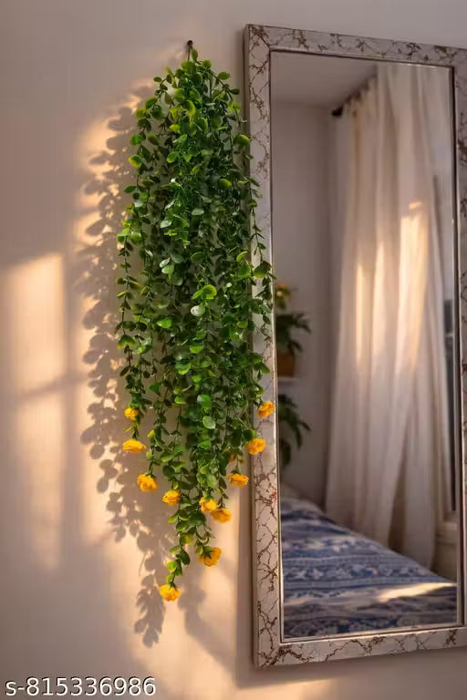 Artificial Hanging Palm Plant with Cherry Leaves