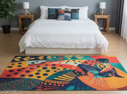Leopard Print Area Rug – 5x7 Feet Multicolor Carpet