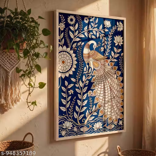 Traditional Abstract Wall Art Painting Wooden Framed