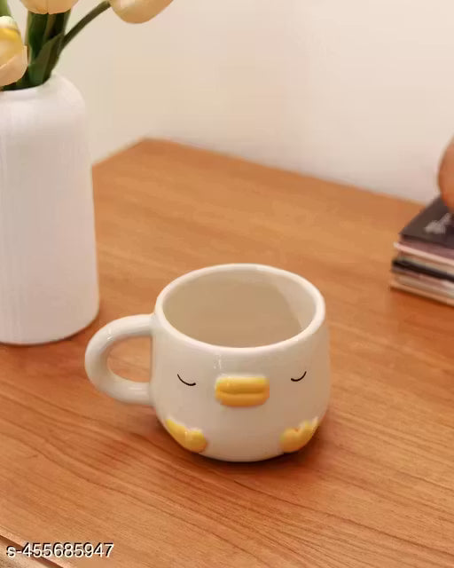 Cute Duck Ceramic Coffee Mug – Animal Theme Tea Cup