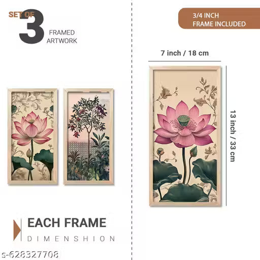Kotart Floral Art  (Set of 3)