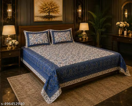 SENORA 100% Pure Cotton King Size Bedsheet