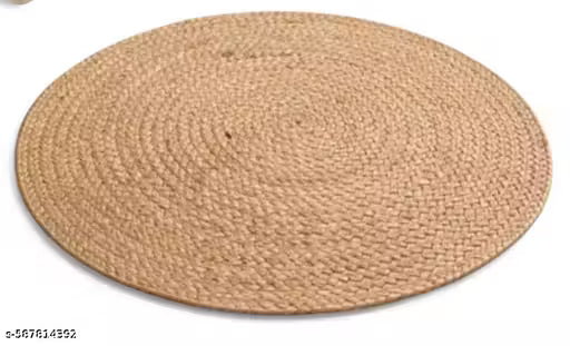 Handwoven Round Jute Floor Mat