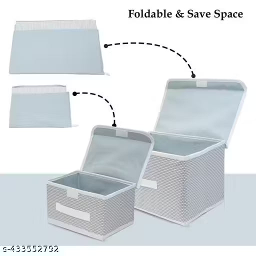 Non-Woven Wardrobe Organizer Bins (Set of 2)