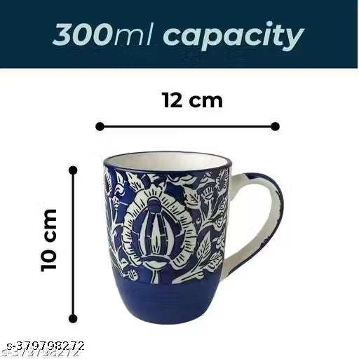Royal Blue Ceramic Mug Set (Pack of 2)