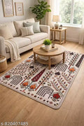 Premium Printed Polyester Carpet (White)