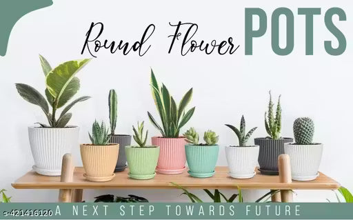 Pack of 5 Multicolor Flower Pots