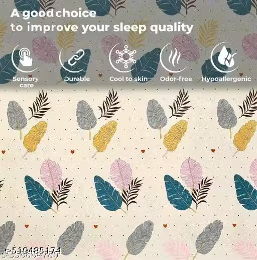 Premium Botanical Cotton Blend Bedsheet Set – Queen Size