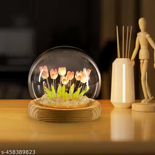 IKIME Tulip Flower LED Crystal Ball Lamp
