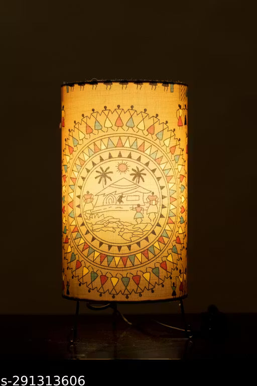 Aswal Handicraft Madhubani Bedside Table Lamp