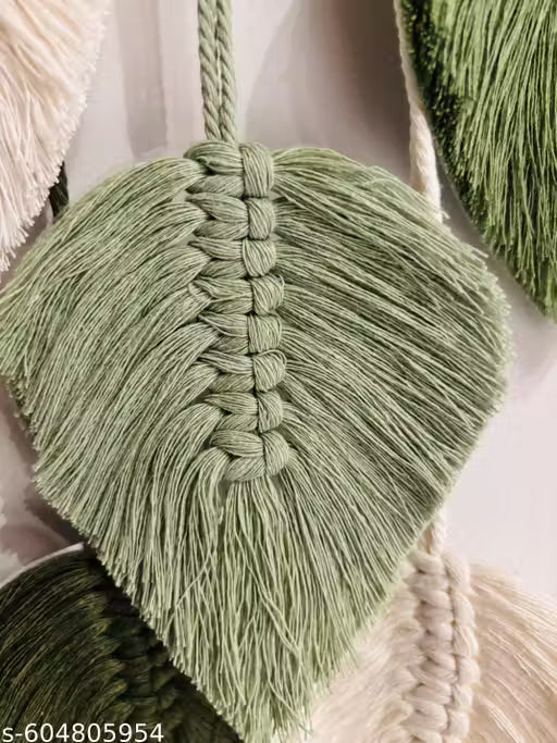 Green Boho Tapestry Décor - Handmade Macrame