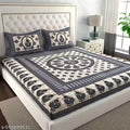 Ethnic Motif Print King Size Bedsheet set