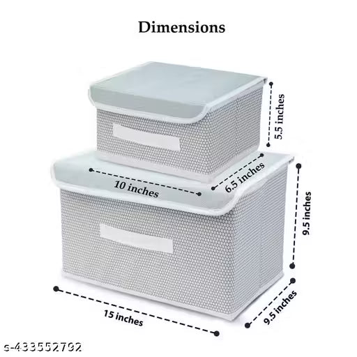 Non-Woven Wardrobe Organizer Bins (Set of 2)