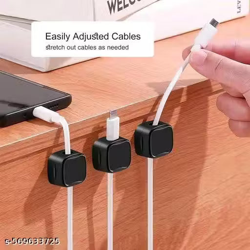 Magnetic Cable Clip Organizer Cord Holder – Pack of 6