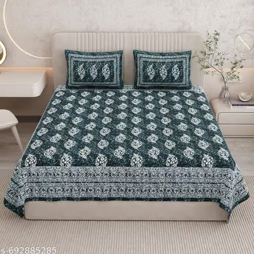 Botanical Print Double Bedsheet set