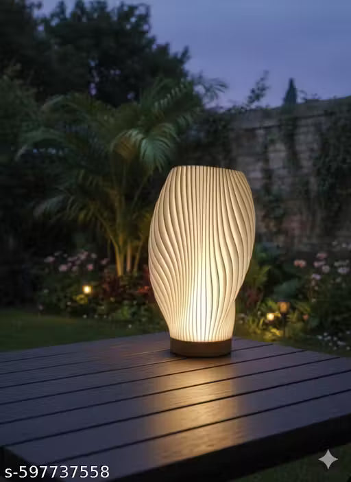 Modern Curved Flow LED Table Lamp for Bedroom & Living Room