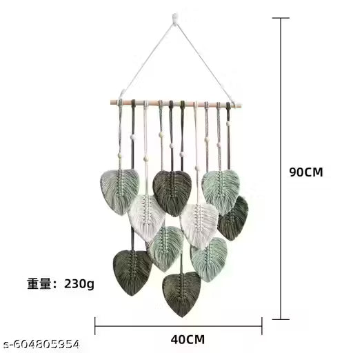 Green Boho Tapestry Décor - Handmade Macrame