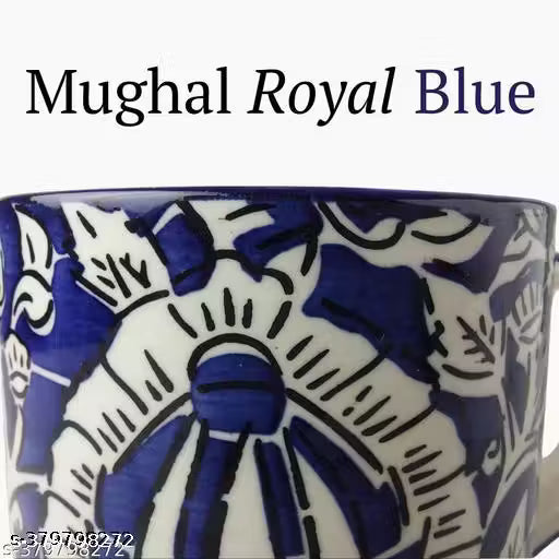 Royal Blue Ceramic Mug Set (Pack of 2)