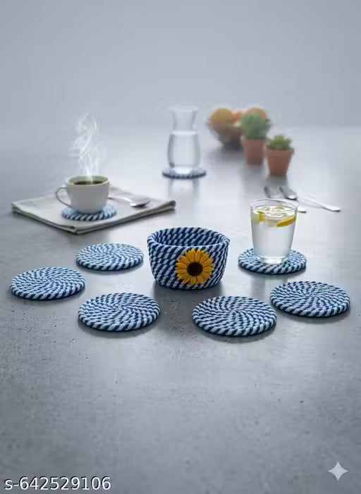 Wooden Heat-Resistant Coaster Set (Pack of 6)