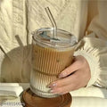 Glass Tumbler with Lid & Straw