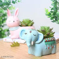 Blue Elephant Ceramic Succulent Planter Pot