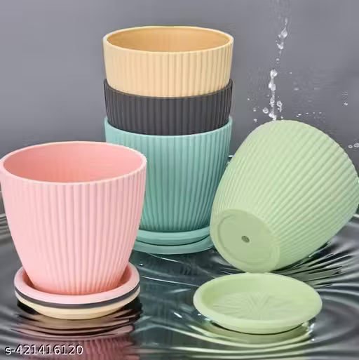 Pack of 5 Multicolor Flower Pots