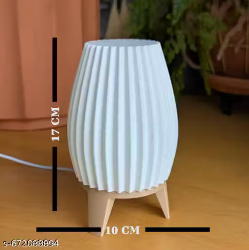 Modern Ribbed 3D Printed Table Lamp