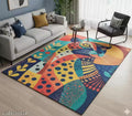 Leopard Print Area Rug – 5x7 Feet Multicolor Carpet