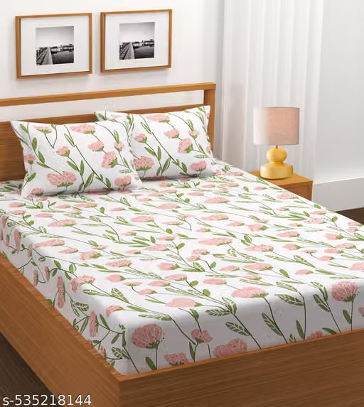 Bedding Zone 3-Piece Cotton Double Bedsheet Set